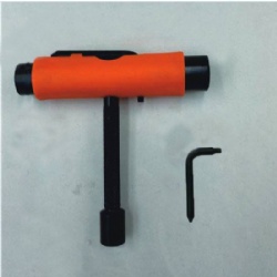 High quality accessories skate skateboard metal t tool orange color