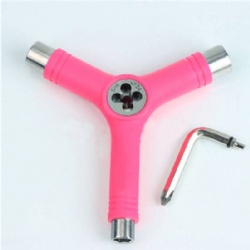 Wholesale Multifunction Skateboard T Tools in Skate Board Pink color