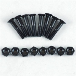 inline skate board wheel screw,skateboard screw and bolt,Black colored screws for skateboard 1