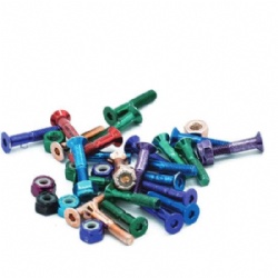 Colorful Set packing 25mm 8 screws bolts screws custom longboard Skateboard Hardware