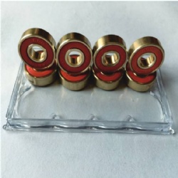 gold color skateboard bearings 8*22*7mm ball bearing 608 RS