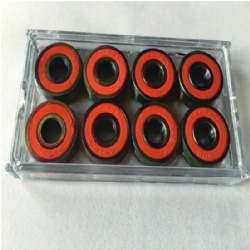 Colorful Rainbow Skateboard Bearings customized logo design 608rs skateboard ball bearing