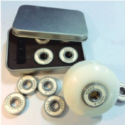 Super Bearings Chrome Steel 608RS skateboard bearings