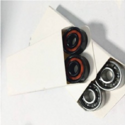 ABEC-9 black-coated Skateboard bearing 608 2RS with paper boxes OEM design package